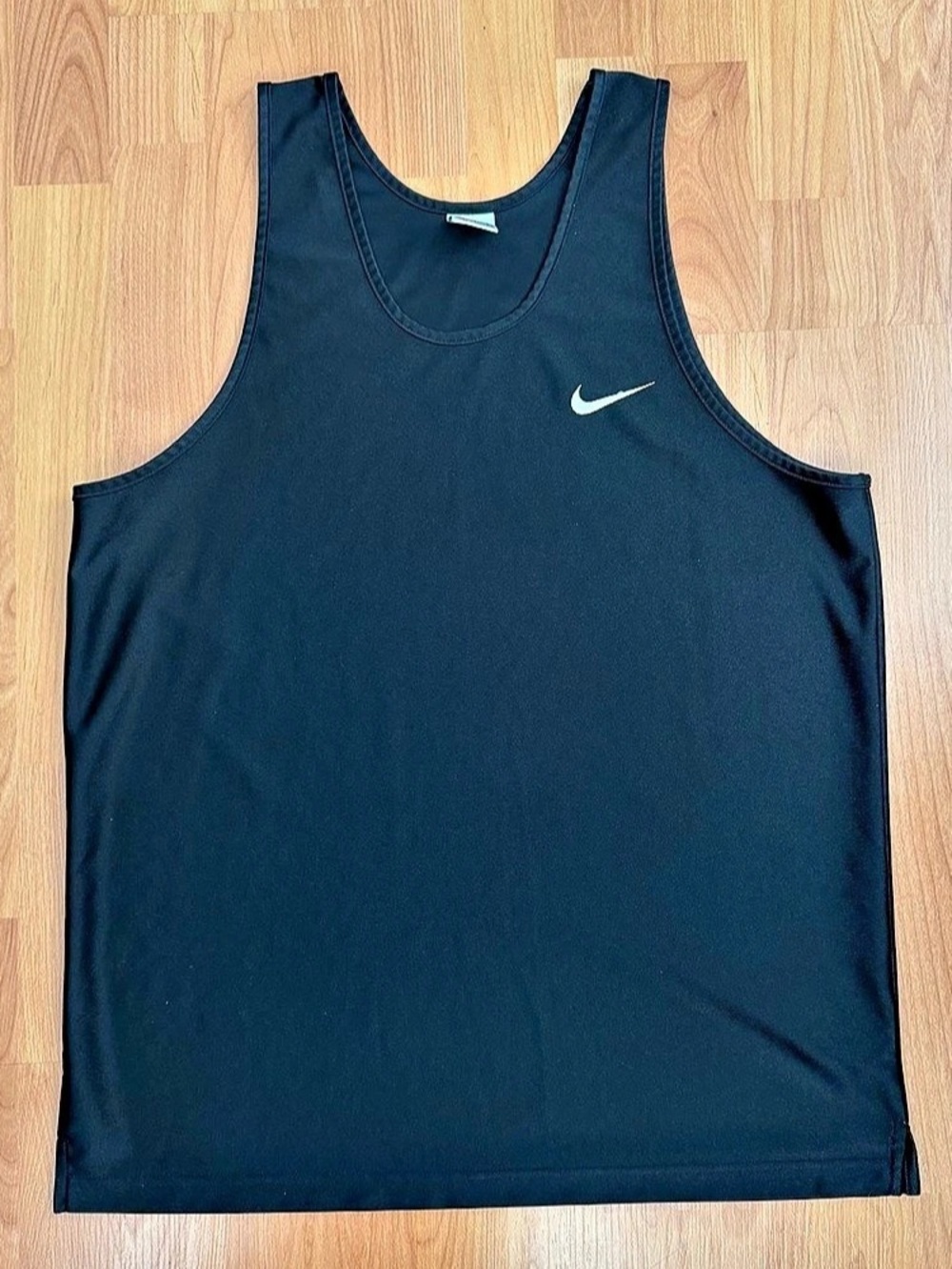 Nike Vintage 90s Black Basketball Jersey Tank Top Rave Techno Men’s Large